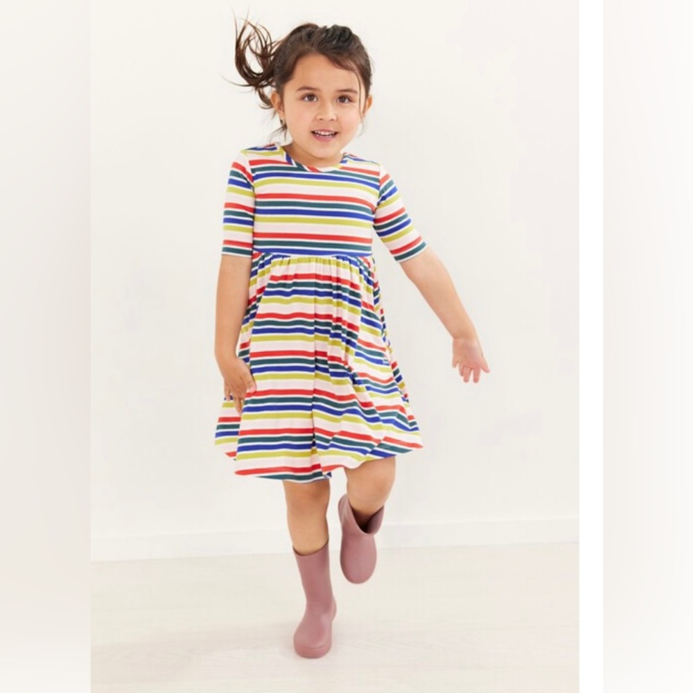 NWOT- Hanna Andersson Girl’s Striped Super Soft Skater Dress
